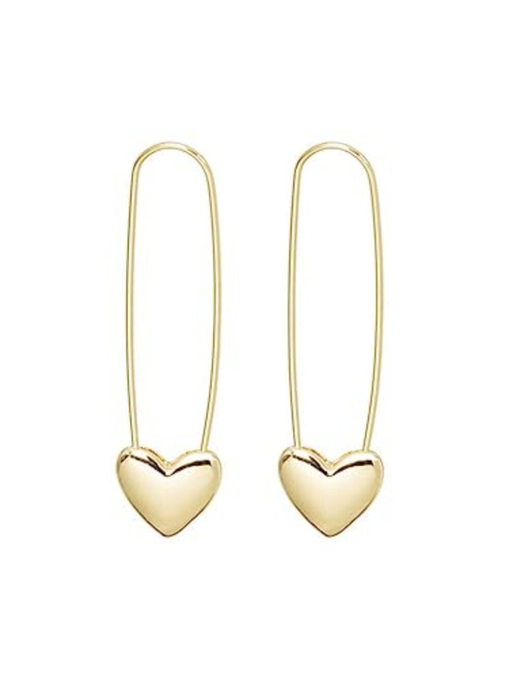 Safety Pin Earrings Heart Paper Clip Earrings for Women Dainty‎ Paperclip
